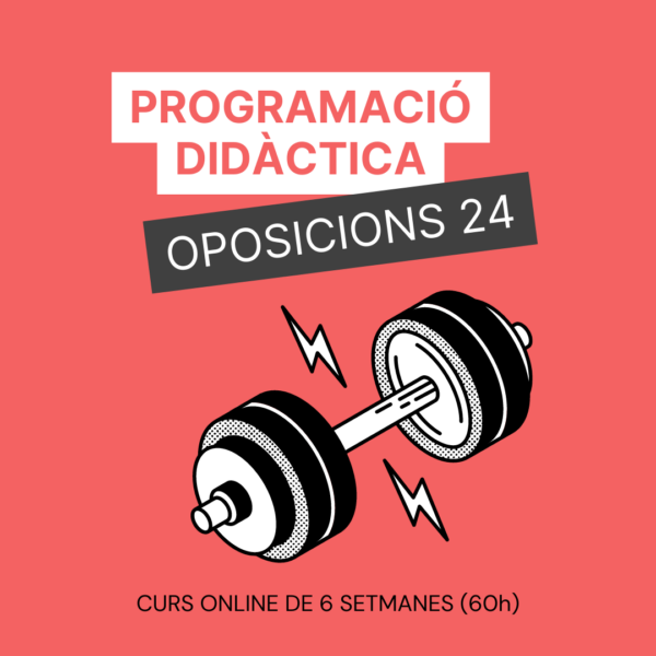 Curs Programació didàctica oposicions 2024 1